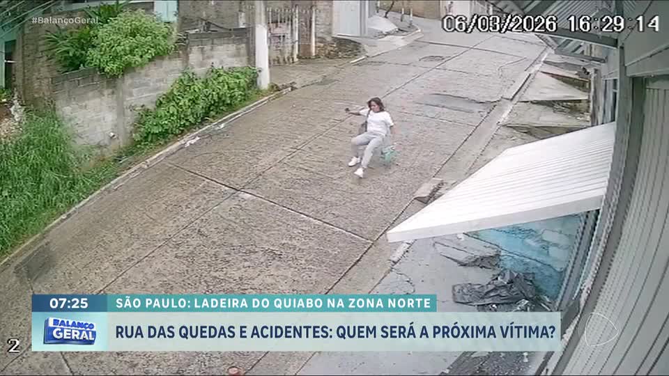 Excesso de acidentes em ladeira escorregadia preocupa moradores na zona norte de São Paulo