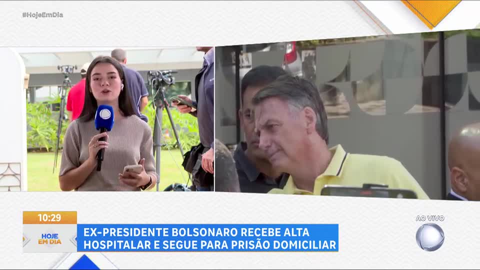 Jair Bolsonaro recebe alta hospitalar e segue para prisão domiciliar