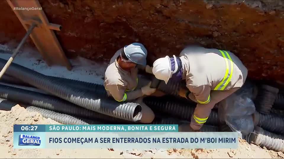 SP: obras na estrada do M’Boi Mirim entram na fase de enterramento de fios