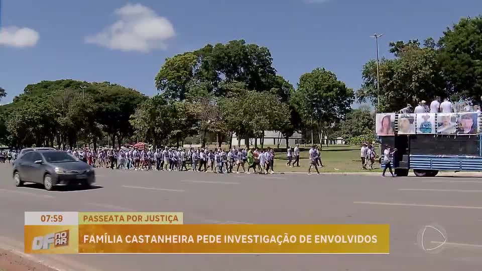 Família de Rodrigo Castanheira cobra justiça em passeata no DF