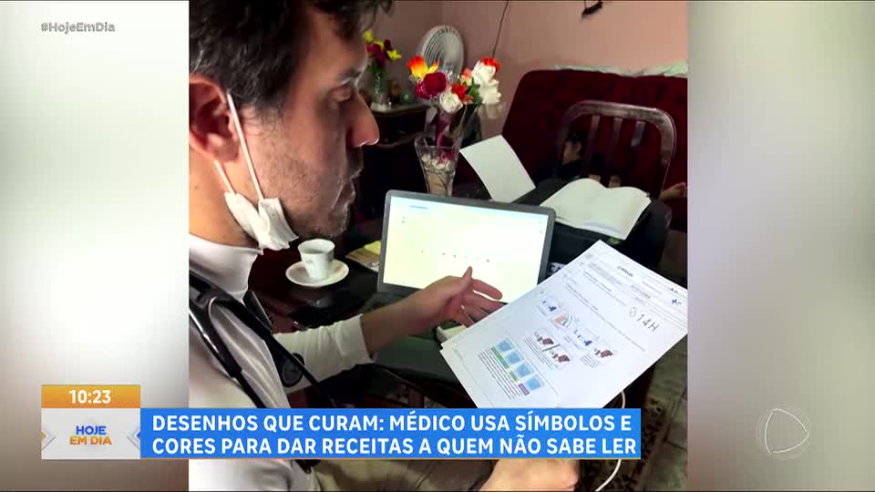 Desenhos que curam: médico usa símbolos e cores para dar receitas a quem não sabe ler