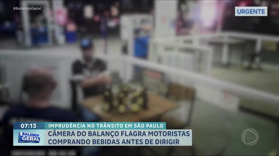Câmera do Balanço flagra motoristas comprando bebidas alcoólicas antes de dirigir