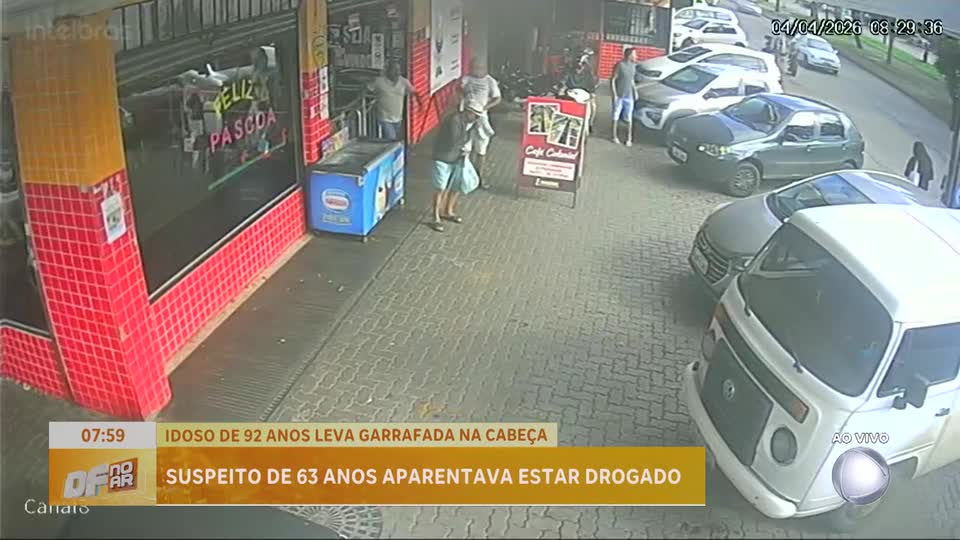 Idoso de 92 anos leva garrafada na cabeça em Ceilândia (DF)