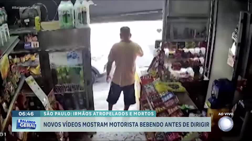 Câmeras flagram motorista comprando bebidas antes de atropelar e matar crianças