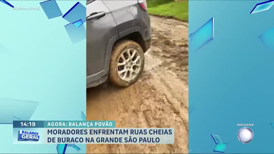 Balança Povão: Moradores de Embu-Guaçu (SP) enfrentam ruas cheias de buracos e sem asfalto