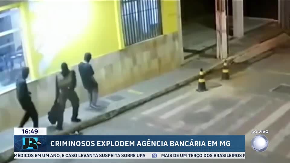 Ataque com explosivos a banco termina com presos e menor apreendido em MG
