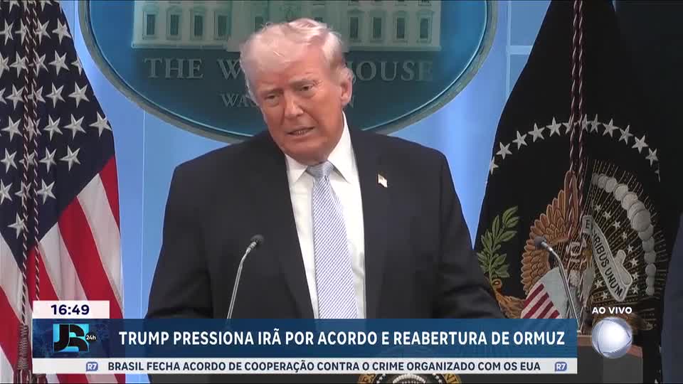 Trump pressiona Irã por acordo e reabertura do estreito de Ormuz