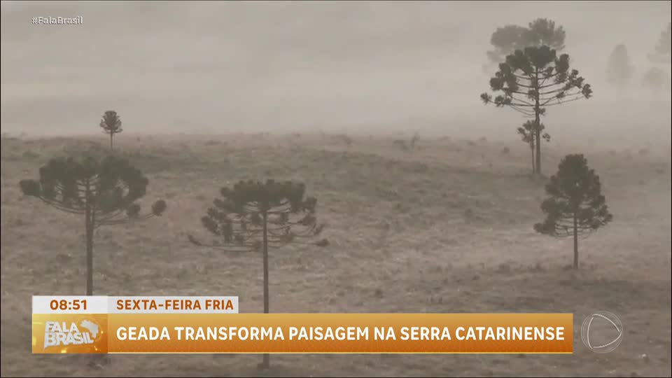 Frio marca presença na Serra Catarinense com temperaturas mínimas de 3,3 graus
