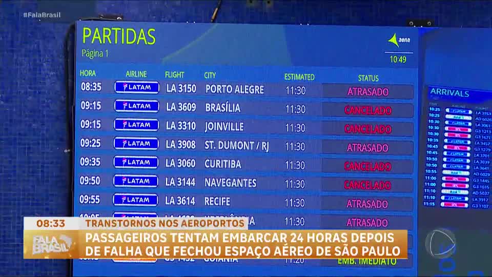 Falha técnica fecha espaço aéreo de São Paulo e causa caos nos aeroportos