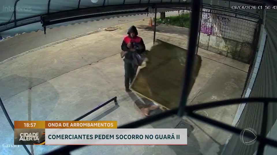 Criminosos usam disfarces para roubar lojas no Guará 2 (DF)