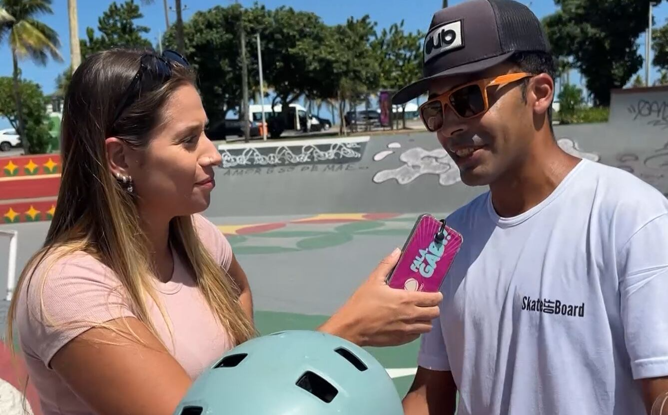 Gabi Marques testa conhecimentos sobre esportes da galera na Praça do Ó