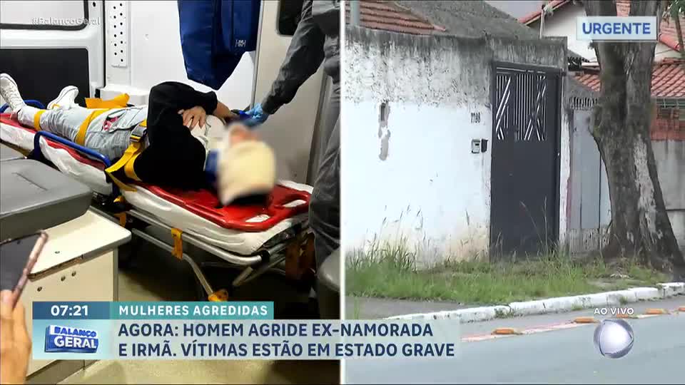 Homem é preso após agredir ex-namorada e irmã; vítimas estão em estado grave