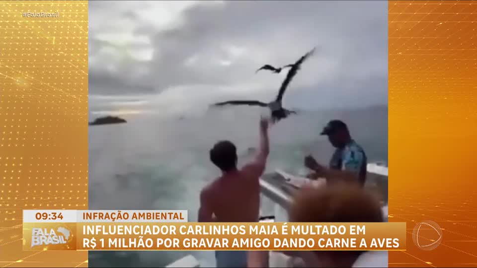 Influenciador Carlinhos Maia é multado em R$ 1 milhão por gravar amigo dando carne a aves