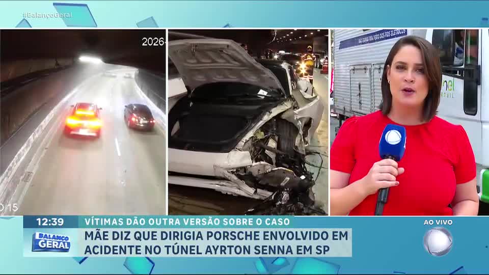 Mulher diz que dirigia Porsche em acidente no túnel Ayrton Senna; vítimas dão outra versão