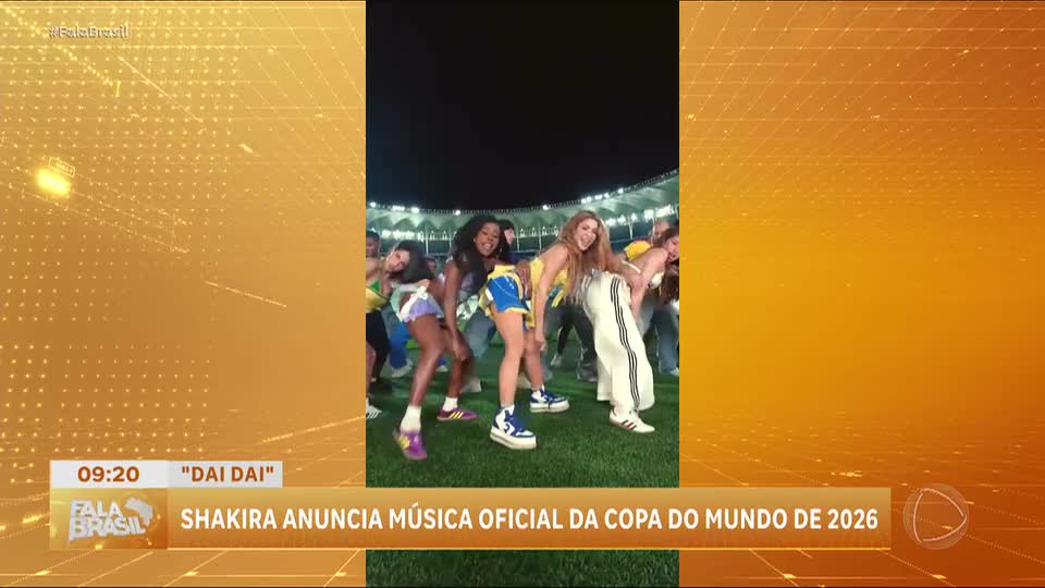 Shakira lança música oficial da Copa do Mundo 2026 com clipe gravado no Maracanã (RJ) 