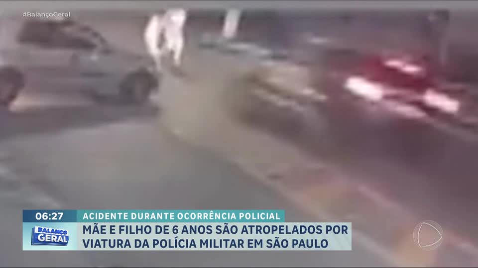 Mãe e filho são atropelados por viatura da PM na zona leste de São Paulo