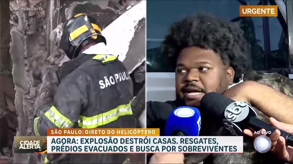 Tutor reencontra cachorrinho resgatado de escombros após explosão por vazamento de gás em SP