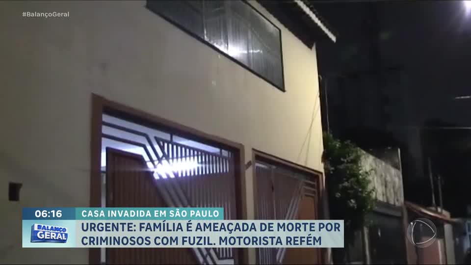 Cinco criminosos invadem casa e fazem família refém na zona sul de São Paulo