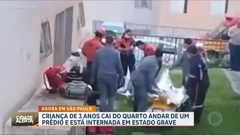 Criança de 3 anos cai do quarto andar de prédio e está internada em estado grave em Campinas (SP)