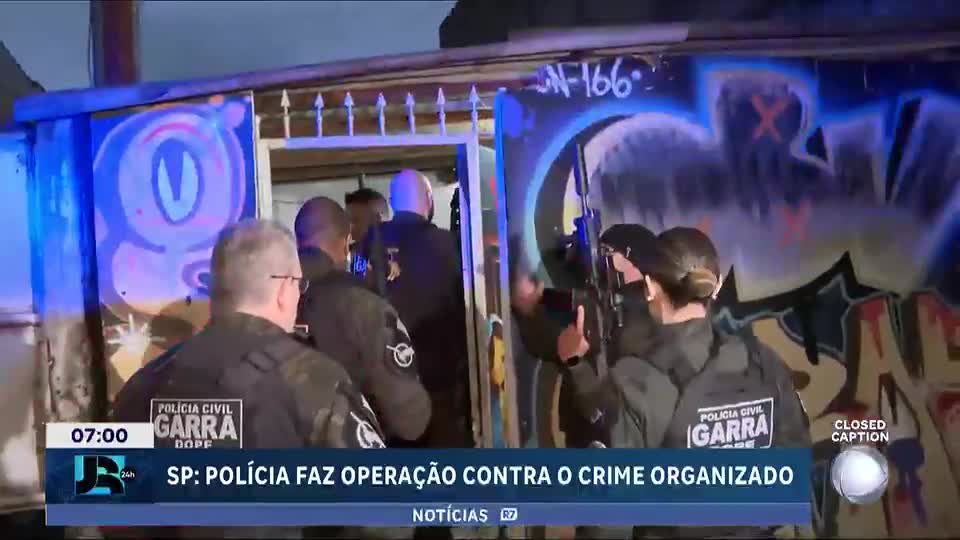 Polícia faz operação contra o crime organizado em São Paulo