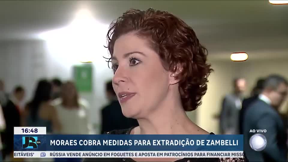 Ministro Alexandre de Moraes cobra medidas para a extradição da ex-deputada Carla Zambelli