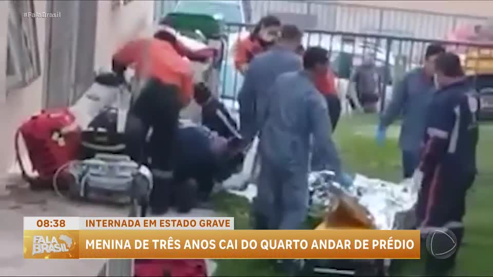 Menina de 3 anos cai do quarto andar em Campinas (SP) e está em estado grave