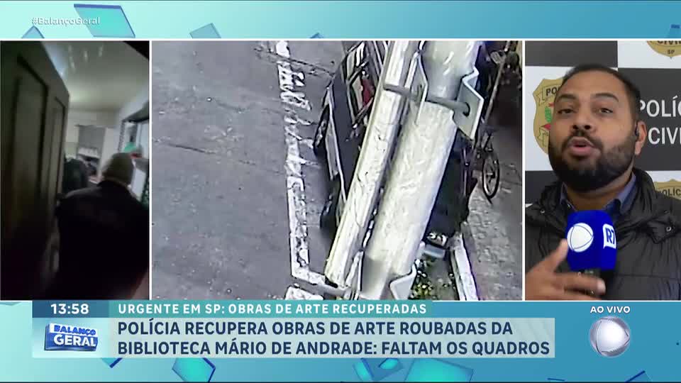 Polícia de São Paulo recupera obras de arte roubadas da Biblioteca Mário de Andrade
