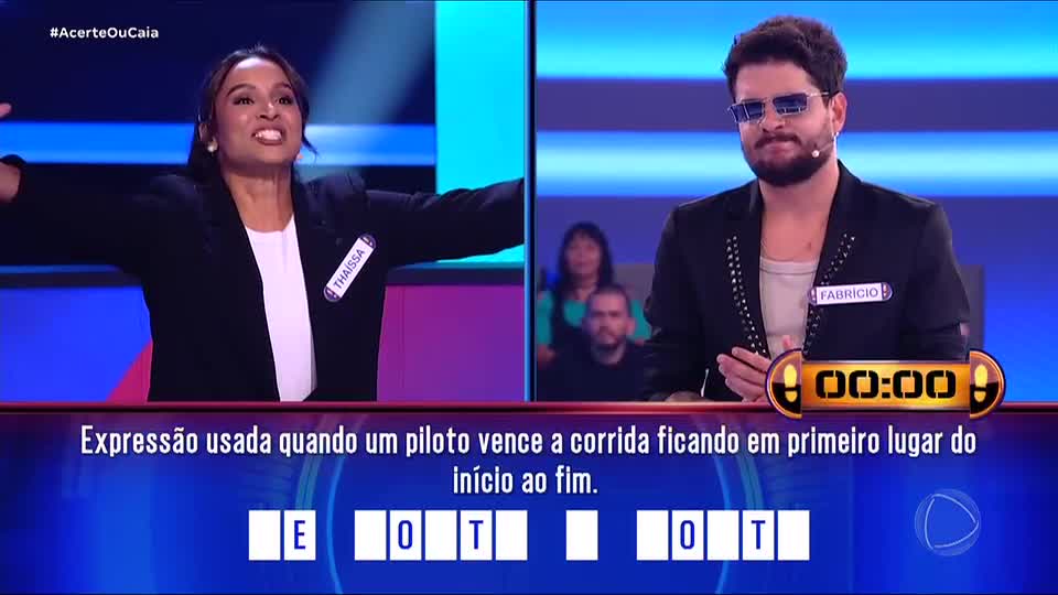 Thaíssa Carvalho é a grande campeã do Acerte ou Caia! deste domingo (24)