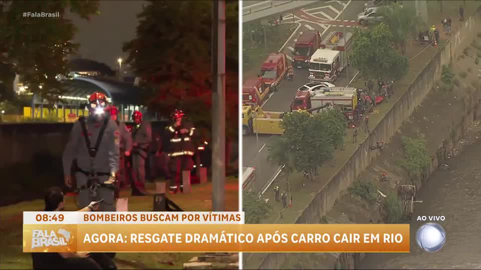 Motorista morre após carro cair no rio Tamanduateí, em SP