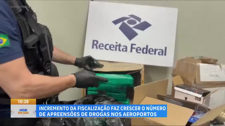 Incremento da fiscalização faz crescer o número de apreensões de drogas nos aeroportos