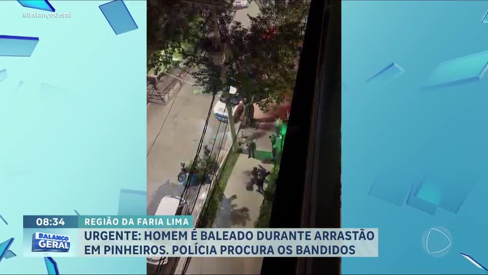 Arrastão deixa um homem baleado em Pinheiros, zona oeste de São Paulo