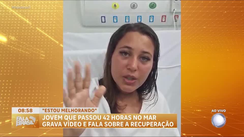 Jovem que passou 42 horas no mar grava vídeo no hospital: 'Estou melhorando'