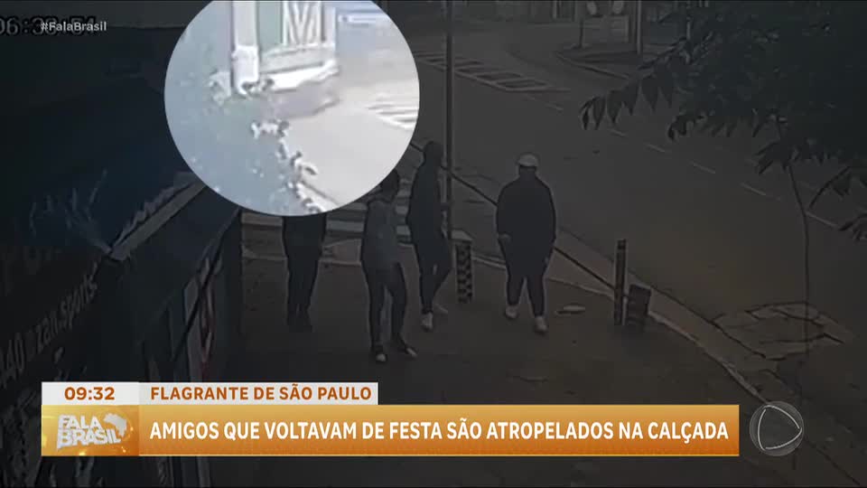 Motorista atropela grupo de amigos na calçada na zona leste de SP