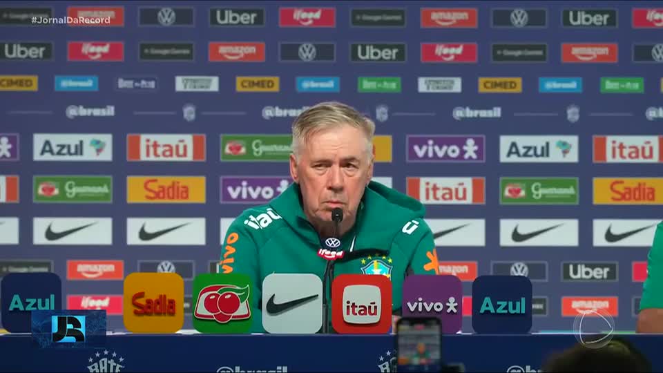 Ancelotti revela escalação para amistoso do Brasil contra o Panamá neste domingo (31)