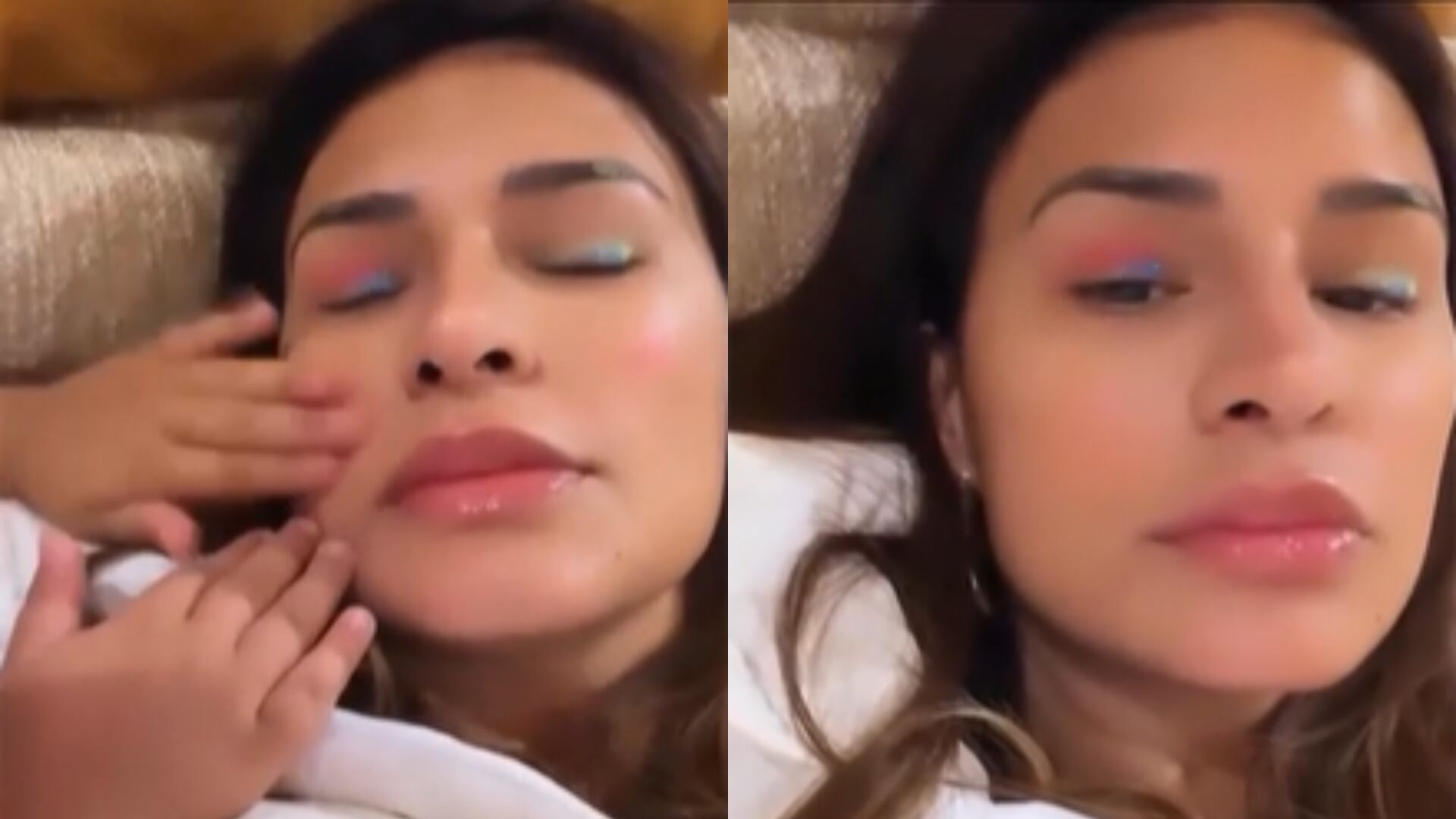 Alerta de fofura: Simone Mendes ganha sessão de maquiagem da filha Zaya, de 5 anos