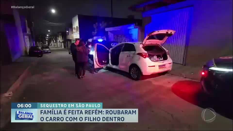 Família é feita refém dentro de carro por criminosos armados em São Paulo