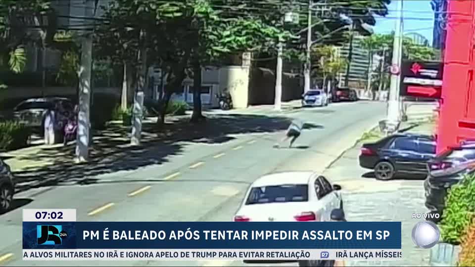 Câmeras registram momento em que PM é baleado ao tentar impedir assalto na zona sul de SP
