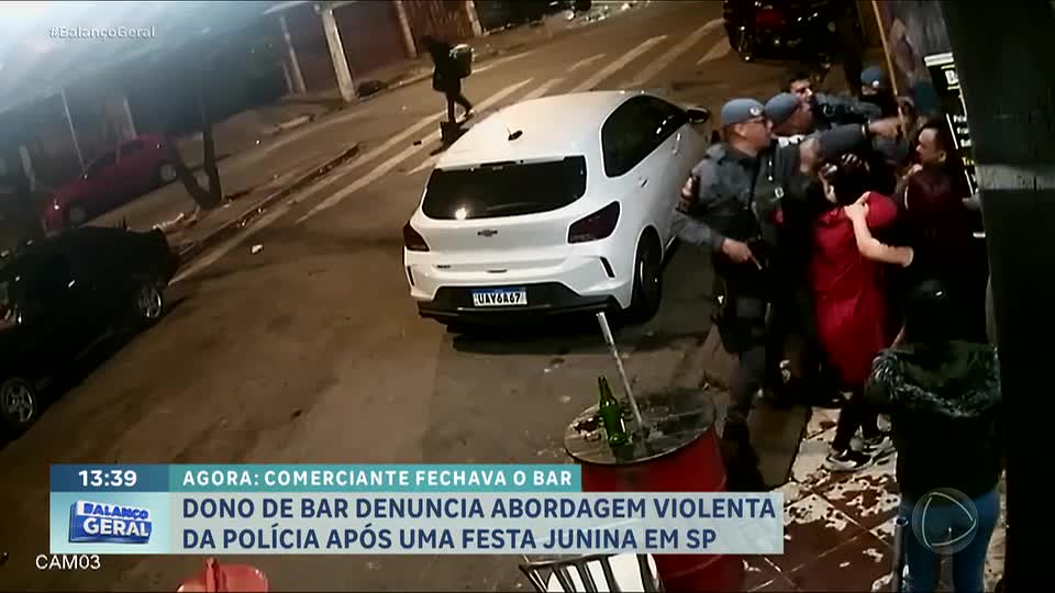 Comerciante denuncia agressão policial após festa junina em SP