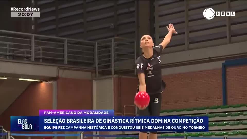 Seleção brasileira de ginástica rítmica domina Pan-Americano da modalidade