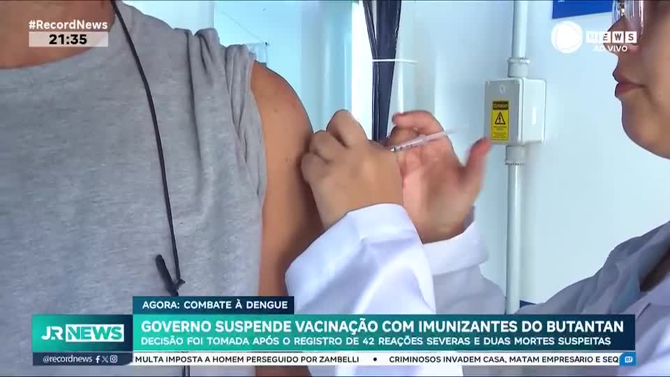 Governo suspende vacinação contra a dengue com imunizantes do Butantan