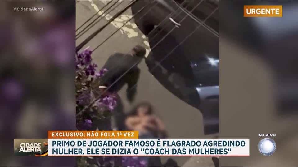 Primo de Gabriel Jesus é flagrado agredindo mulher na zona norte de SP