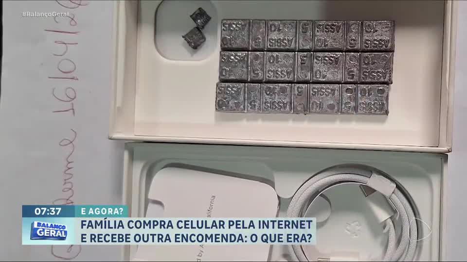 Família compra celular pela internet e recebe pedras no interior de São Paulo
