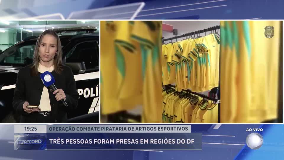 Operação no DF apreende uma tonelada de camisas falsificadas de times
