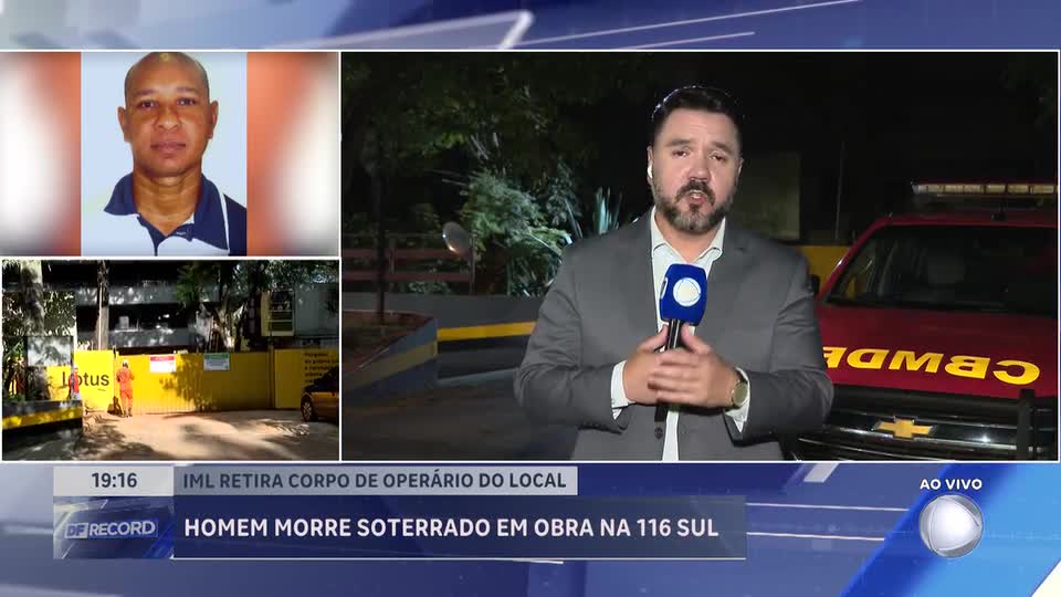 Bombeiros retiram corpo de trabalhador que morreu soterrado durante obra na Asa Sul (DF)