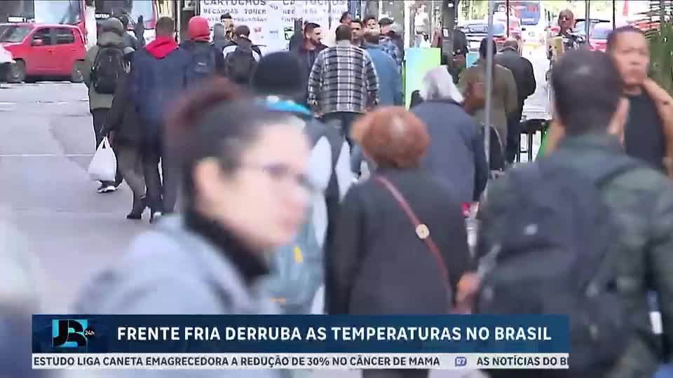Frente fria chega ao Brasil com queda de temperaturas