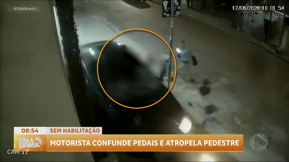 Pedestre é atropelado por motorista sem habilitação em Belo Horizonte (MG)