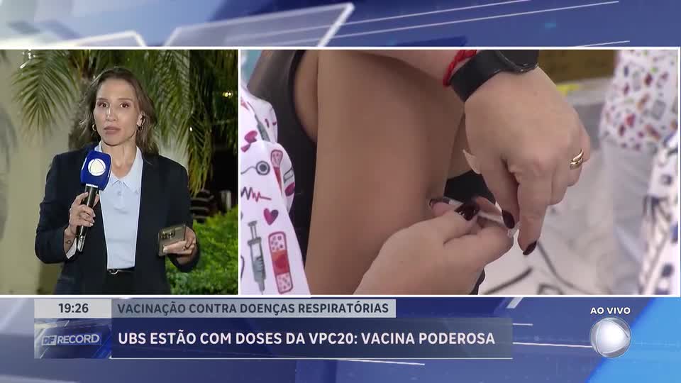 Vacina pneumocócica 20 está disponível nas unidades de saúde do DF