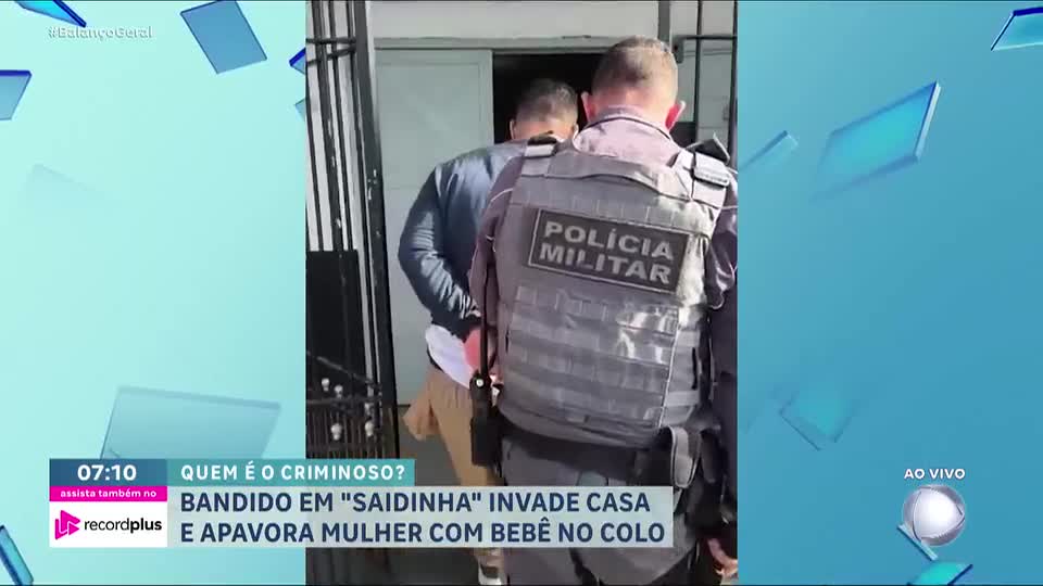 Criminoso em saidinha invade casa e rende mãe com bebê