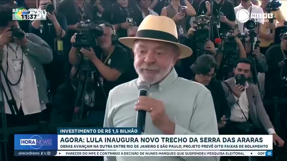 Lula inaugura novo trecho da Serra das Araras