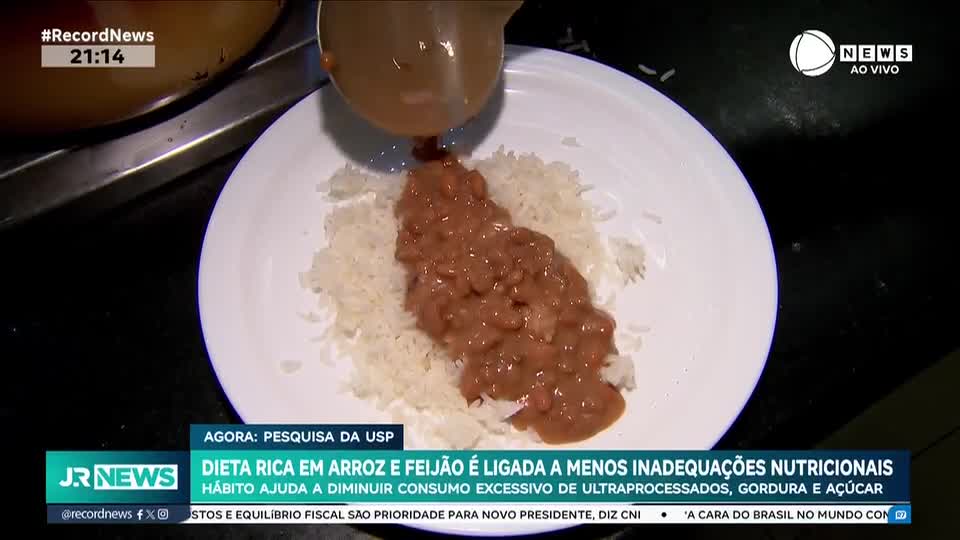 Dieta rica em arroz e feijão é ligada a menos inadequações nutricionais